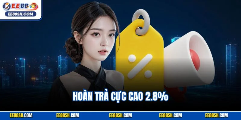 Hoàn Trả Cực Cao 2.8% | Sự Kiện Ưu Đãi Hấp Dẫn Hội Viên Tại EE88